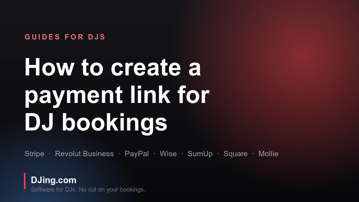 Post del blog: Come creare un link di pagamento per le date da DJ