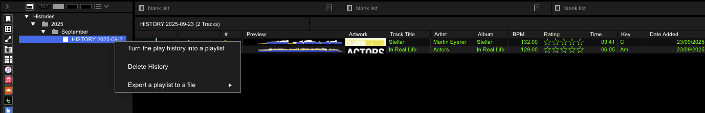 Rekordbox export dialog